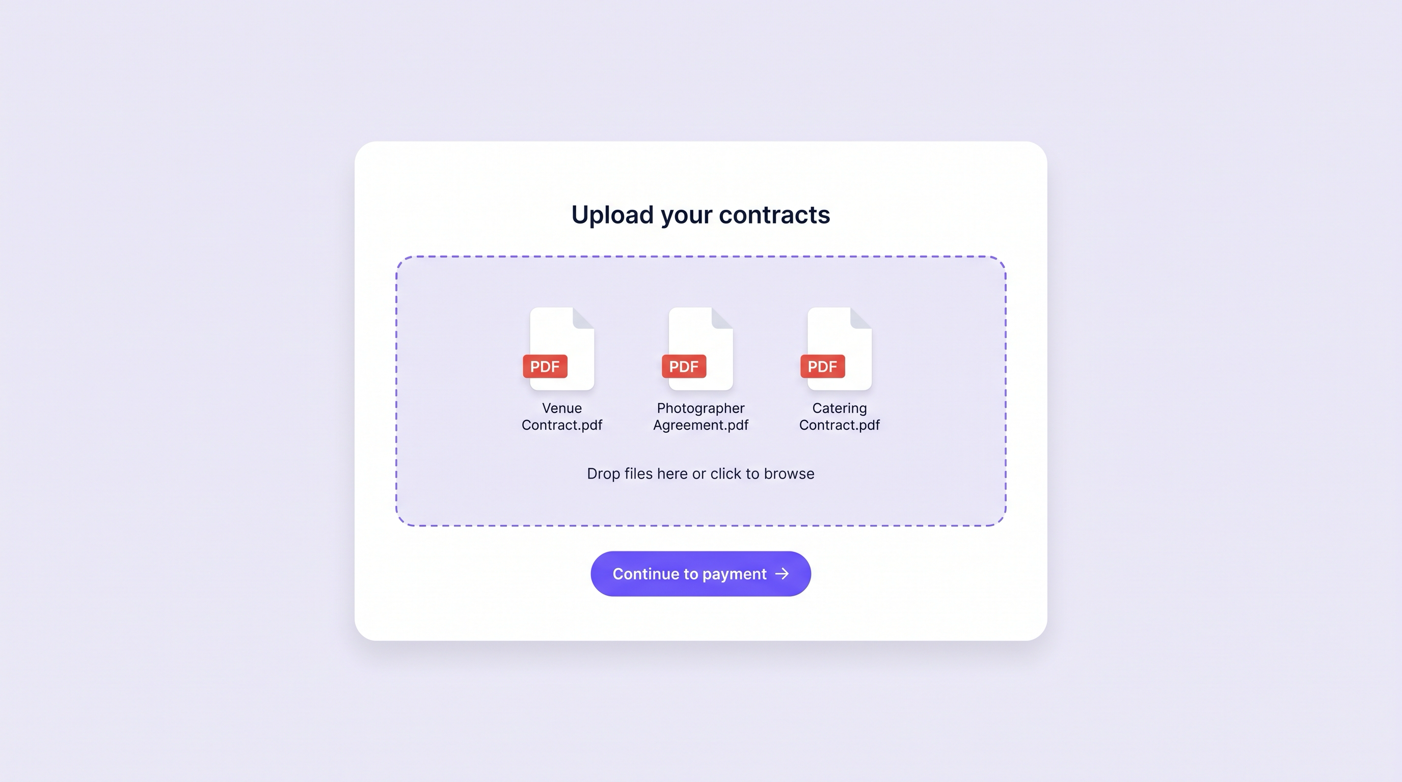 Upload your contracts